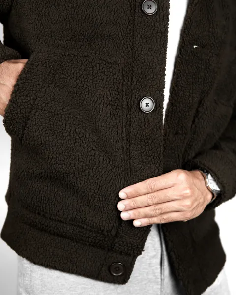 Basics Sherpa Jacket V3 in Brown Colourway