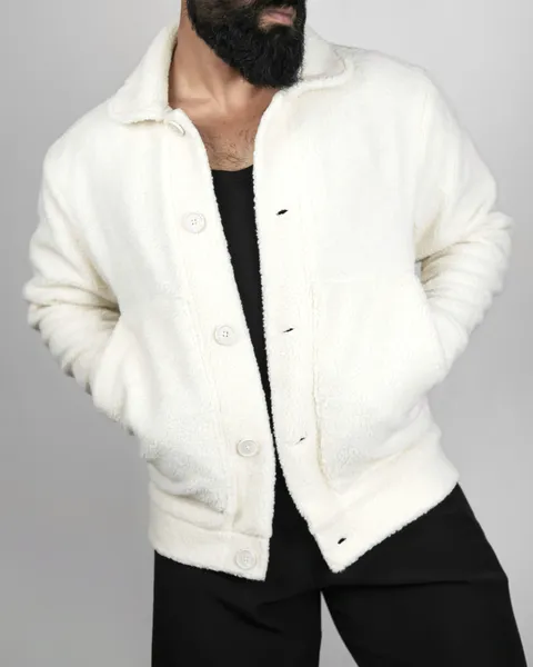 Basics Sherpa Jacket V3 in Cream Colourway