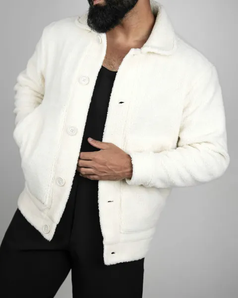 Basics Sherpa Jacket V3 in Cream Colourway