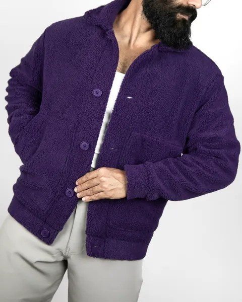 Basics Sherpa Jacket V3 in Violet Colourway