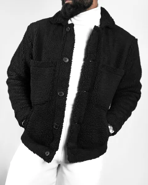 Basics Sherpa Jacket V4 in Black Colourway