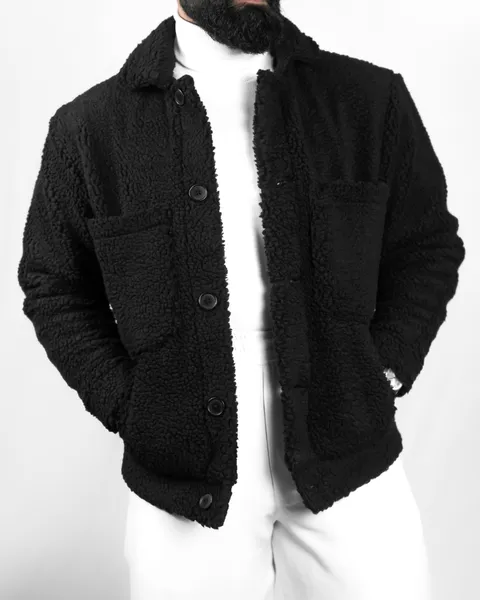 Basics Sherpa Jacket V4 in Black Colourway