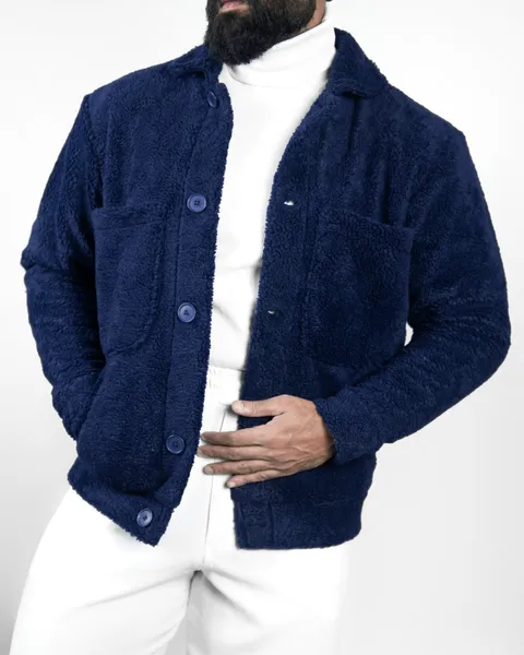 Basics Sherpa Jacket V4 in Navy Colourway