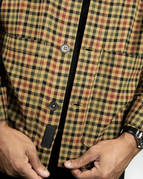 Basics Workshirt in Vitnage Brown Check