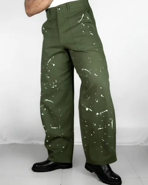 Basics Highwaisted Painters Pants in Olive