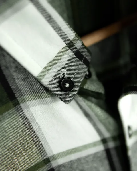 Basics Plaid Flannel Shirts in Retro Green Colourway