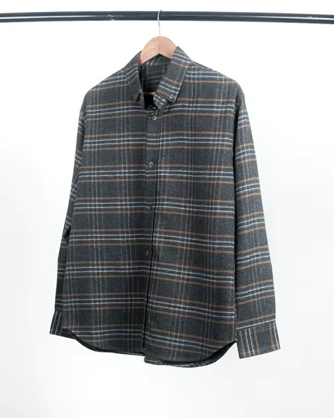 Basics Plaid Flannel Shirts in Retro Grey Colourway