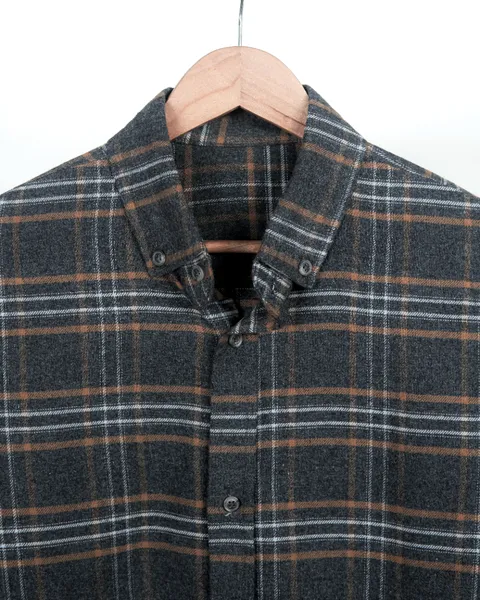 Basics Plaid Flannel Shirts in Retro Grey Colourway