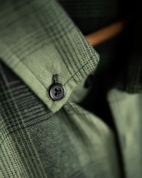 Basics Plaid Flannel Shirts in Retro Olive Colourway