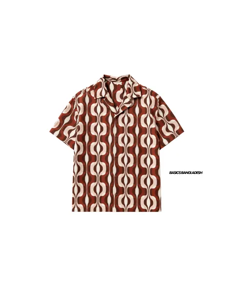 Basics Cuban Shirts in Retro Amber Colourway