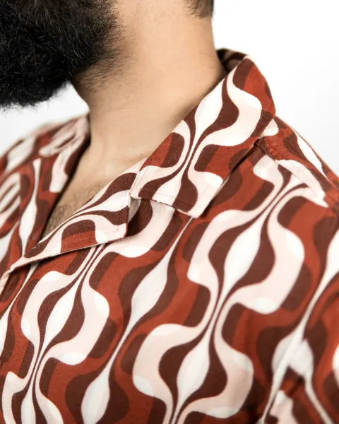 Basics Cuban Shirts in Retro Amber Colourway