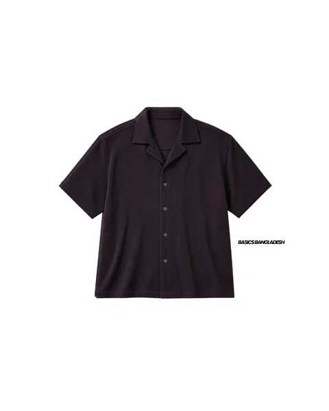 Basics Cuban Shirts in Violet Colourway