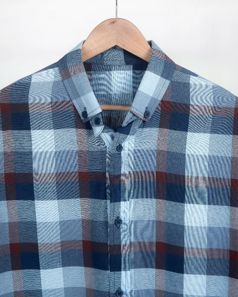 Basics Plaid Flannel Shirts in Azzure Colourway