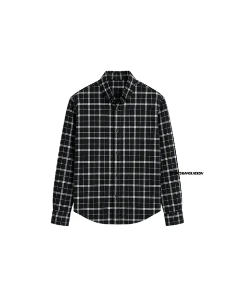 Basics Plaid Flannel Shirts in Onyx Colourway