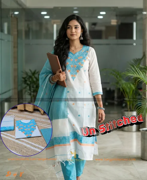 Jamdani Three Piece ( Unstitched ) D # 8