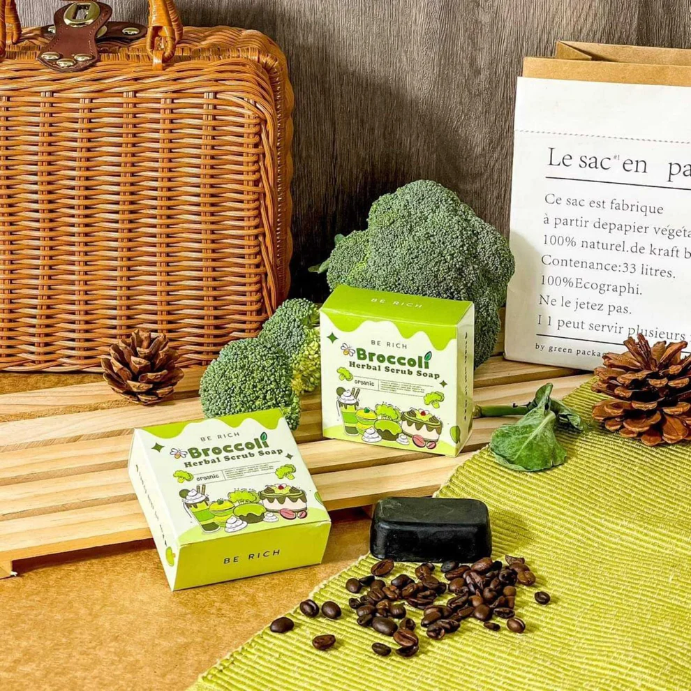 Be Rich Broccoli Herbal Scrub Soap