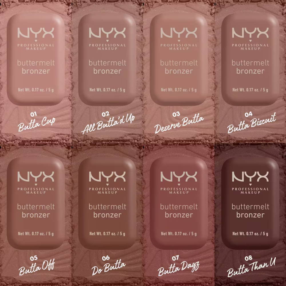 NYX Buttermelt Pressed Powder Bronzer | Natural Sun-Kissed Bronze Finish