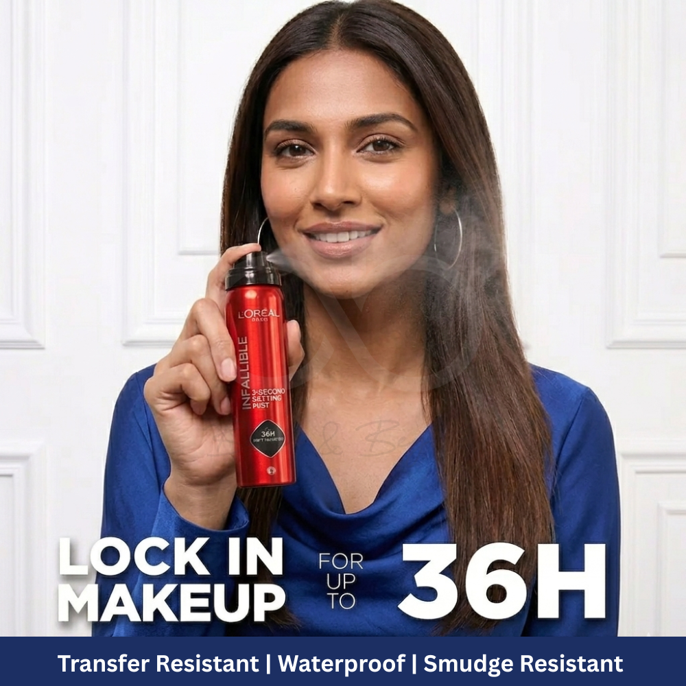 Loreal Infallible 3-Second Setting Mist Spray | 36H Transfer & Sweat-Resistant Wear (50g)