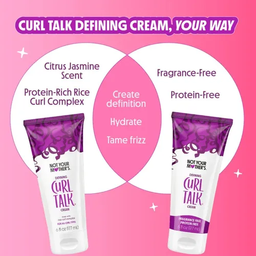 Not Your Mother's Curl Talk Fragrance & Protein Free Defining Cream | Frizz Control Curl Cream (177ml)