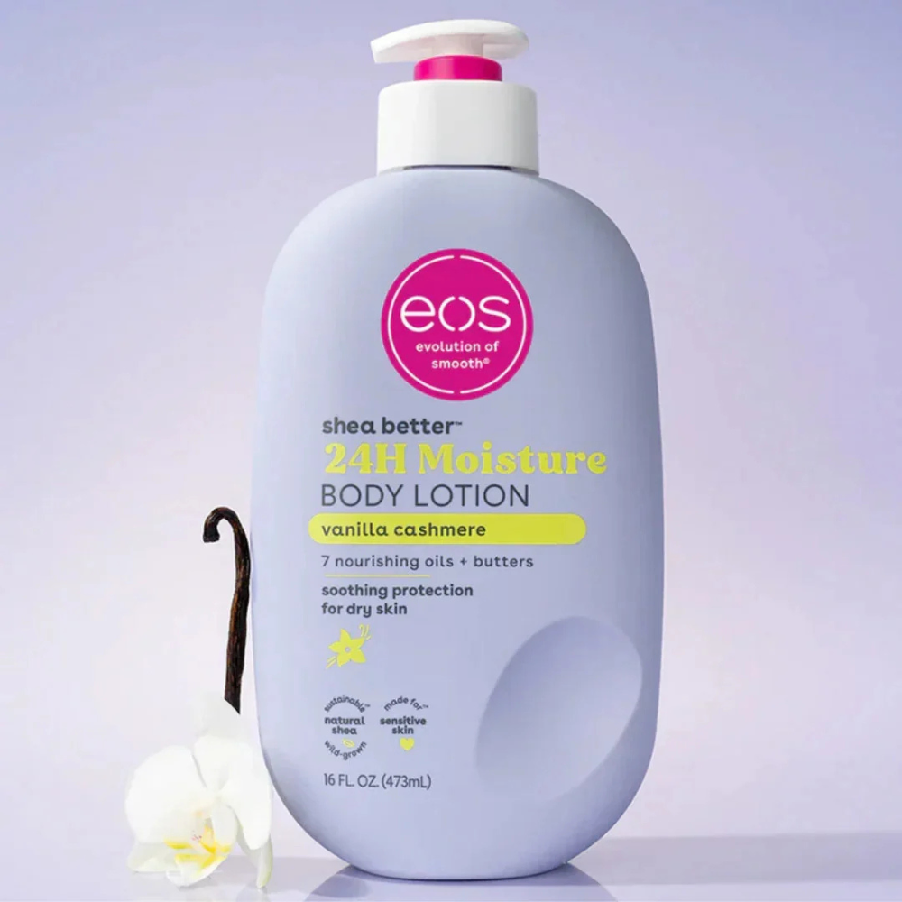 eos Shea Better Body Lotion Vanilla Cashmere | 24H Moisturizing Body Lotion (473ml)