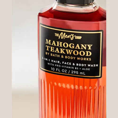 Bath & Body Works Mahogany Teakwood 3-in-1 Hair, Face & Body Wash | Men's Body Wash (236ml)