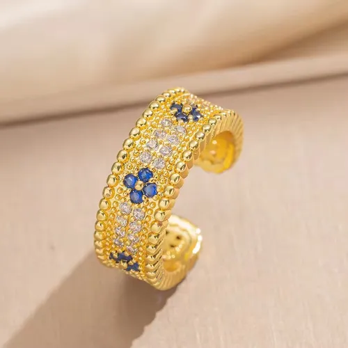 Stainless Steel Clover Zircon Necklace Sets