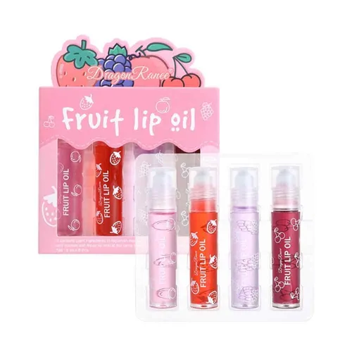 Fruit Lip Gloss / Lip Oil Set (4 Pcs)