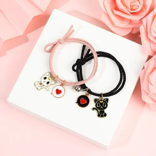 1 Pair Cat Magnetic Couple Bracelet