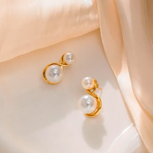  Vintage Double Pearl Earring