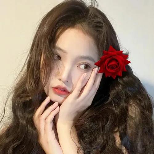 Vintage Velvet Red Rose Flower Hair Clip (1 pc)