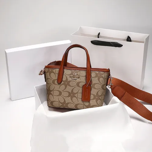  Printed One-Shoulder Cross-Body Basket Bag