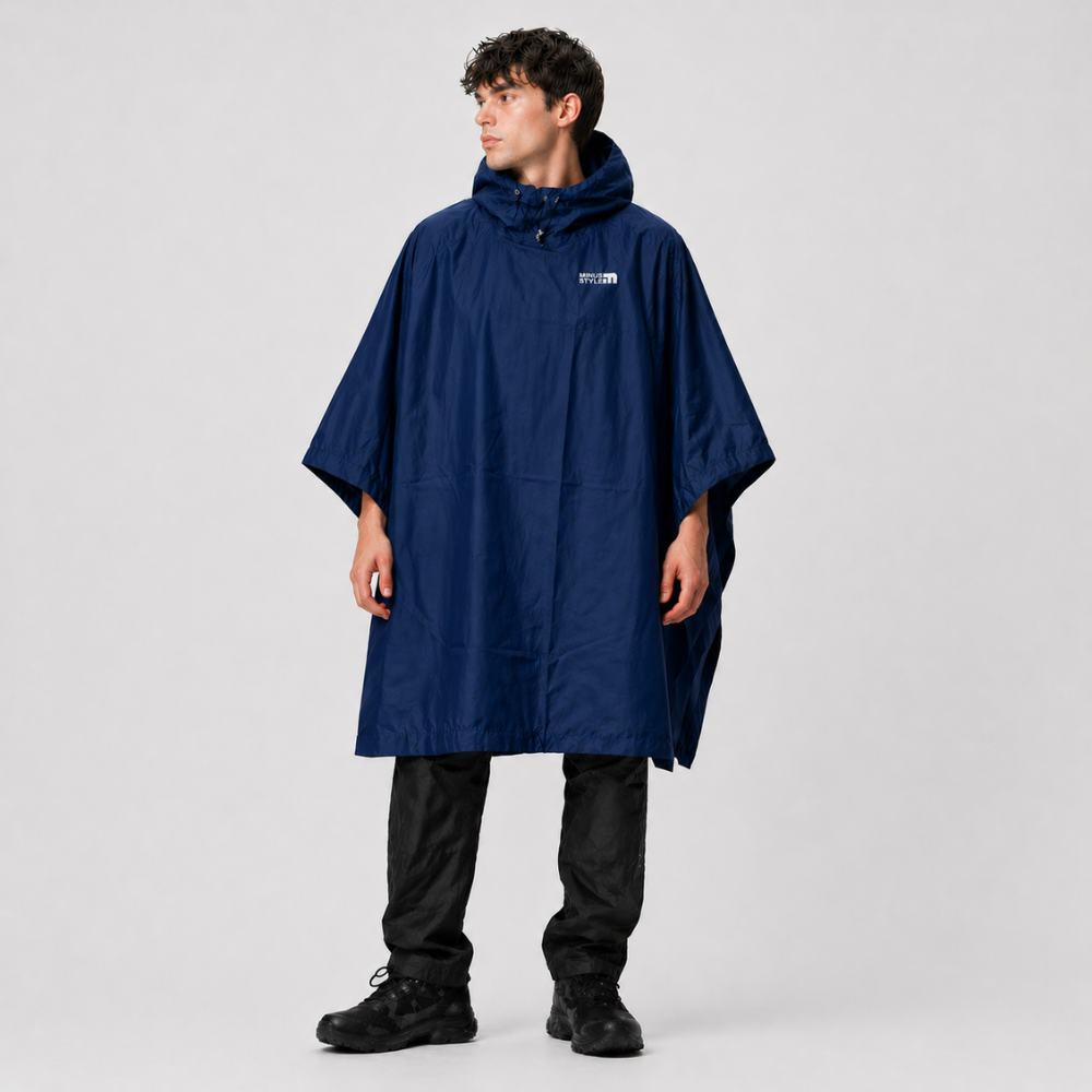 Poncho Raincoat (without pant) - Navy Blue