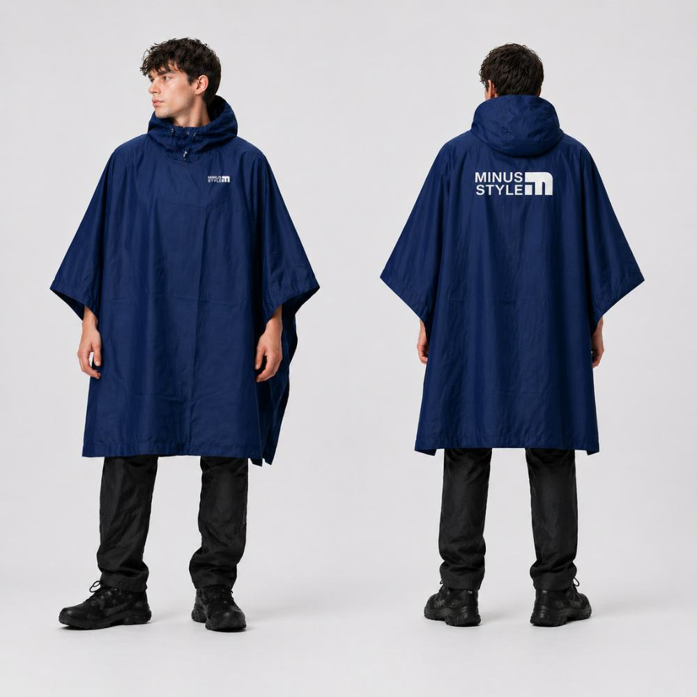 Poncho Raincoat (without pant) - Navy Blue