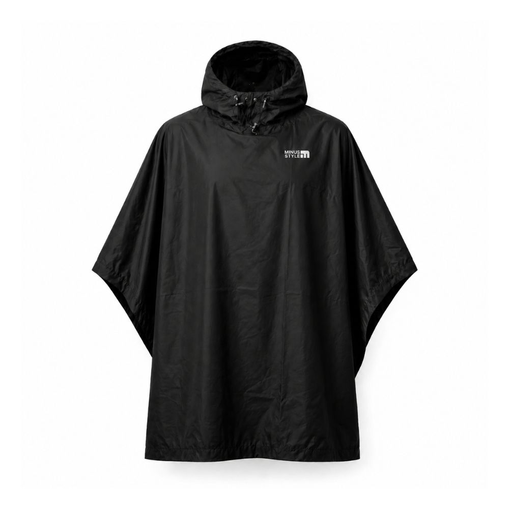 Poncho Raincoat Single (without trouser) -Black