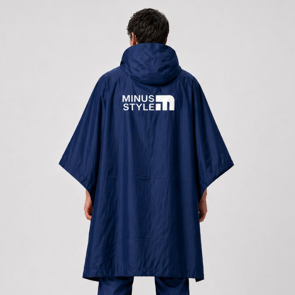 Poncho Raincoat Single (without trouser) - Navy Blue