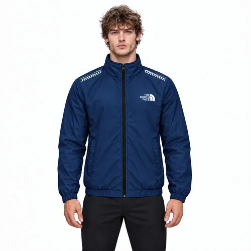 The North Face - Single Layer Windbreaker With Kangaroo Pocket - Navy Blue