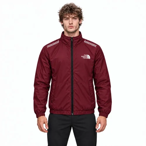 The North Face - Single Layer Windbreaker With Kangaroo Pocket - Maroon
