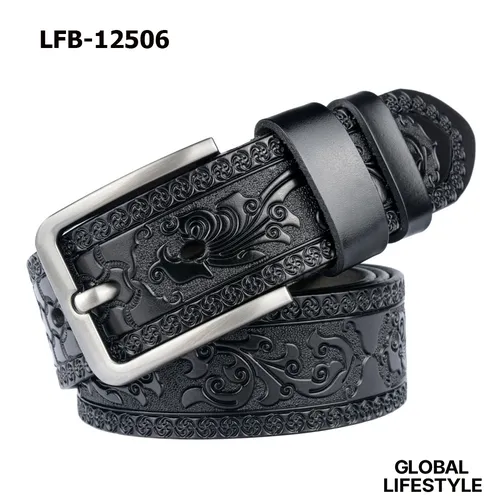 Men's Carved Genuine Leather Belt
