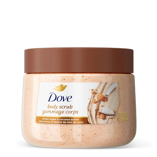Dove Scrub Brown Sugar & Coconut Butter For Silky Smooth Skin Body Scrub Exfoliates & Restores Skin’s Natural Nutrients(425g)