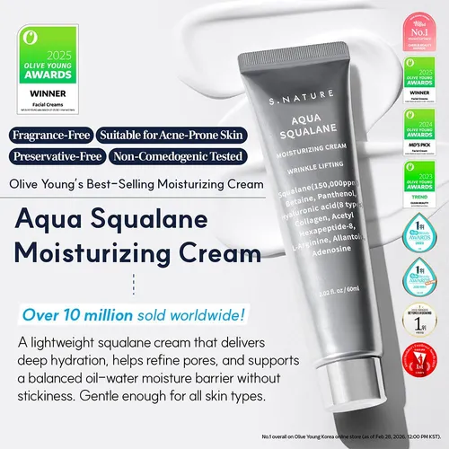 S.NATURE Aqua Squalane Moisturizing Cream Set (60ml +30ml)