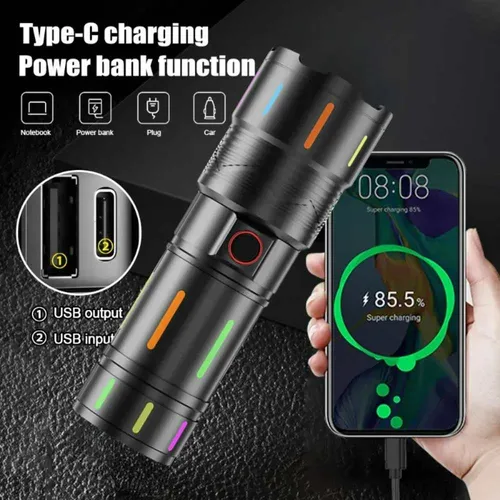 High Power Flashlight –20,000 mAh Rechargeable Powerbank