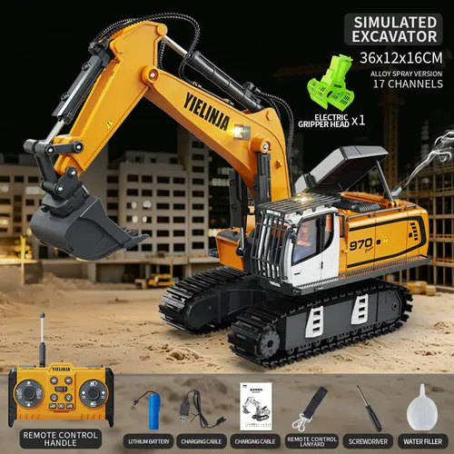 Channel RC Excavator & Dump Truck Toy