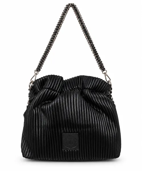 Luxury Black Pleated Chain Shoulder Bag – Imported Premium Women’s Handbag