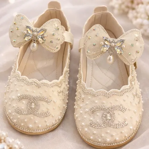 Baby Girls Party Shoes –Beige