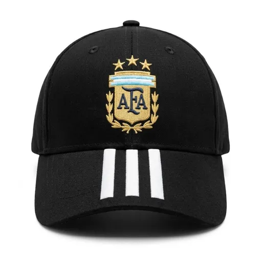 Argentina 3-Star Embroidered Cap – Black Edition
