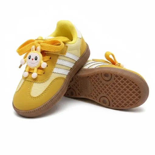 Sunny Steps Mustard Toddler Sneakers – With Bunny Charm