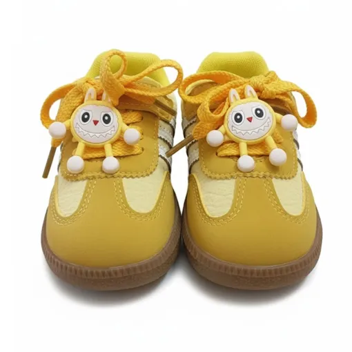 Sunny Steps Mustard Toddler Sneakers – With Bunny Charm
