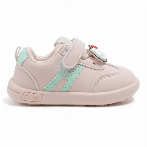 Pink Hello Kitty Infant Sneakers with Charm –Velcro & Lace Closure
