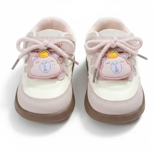 Baby SoftSteps Shoes – White & Light Pink
