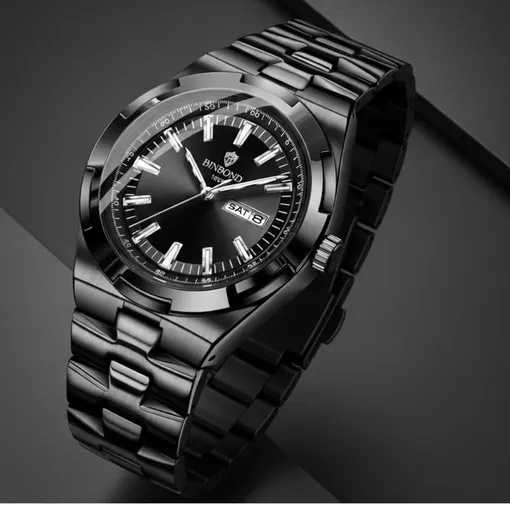 Premium Black Stainless Steel Watch –Japanese Quartz Movement